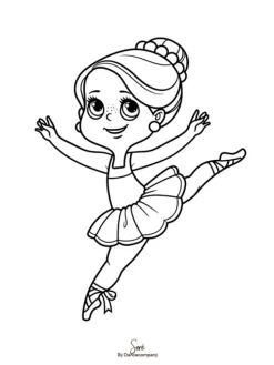 Børn Dansebutikken Andet Til Ballet|Balletting Børn-A5 balletkort til at farvelægge - 9 stk i en pakke