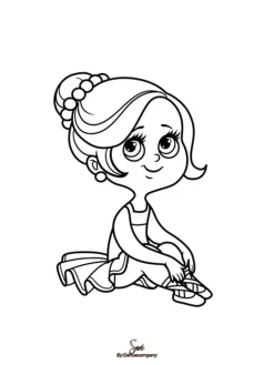 Børn Dansebutikken Andet Til Ballet|Balletting Børn-A5 balletkort til at farvelægge - 9 stk i en pakke