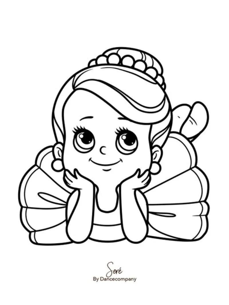 Børn Dansebutikken Andet Til Ballet|Balletting Børn-A5 balletkort til at farvelægge - 9 stk i en pakke