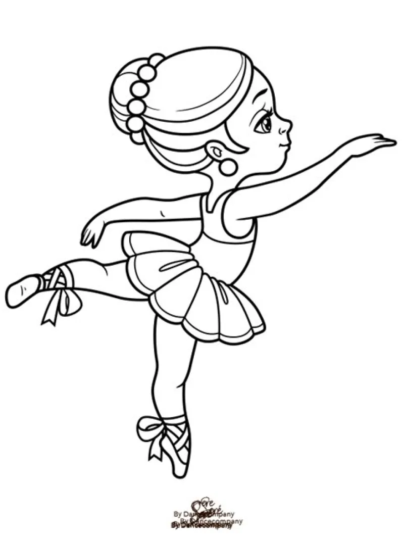 Børn Dansebutikken Andet Til Ballet|Balletting Børn-A5 balletkort til at farvelægge - 9 stk i en pakke