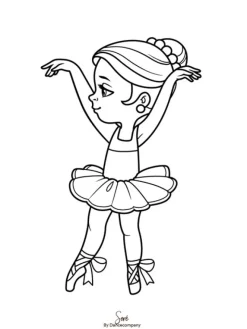 Børn Dansebutikken Andet Til Ballet|Balletting Børn-A5 balletkort til at farvelægge - 9 stk i en pakke