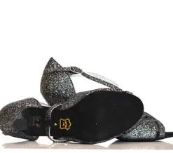 Dame Dansebutikken Salsasko Damer|Latinsko Damer-Anna Kern sort glimmer 6 cm hæl