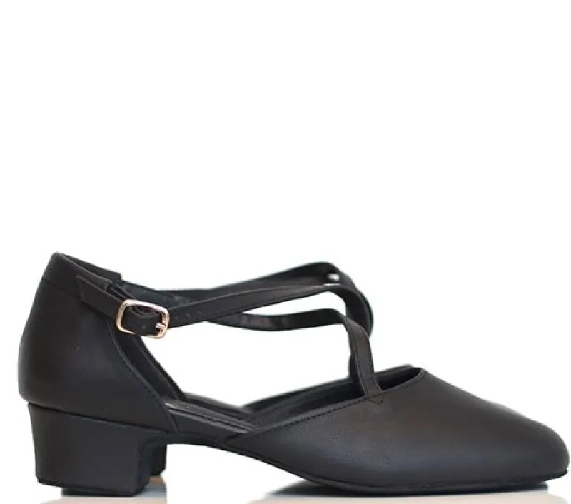 Dame Dansebutikken Folkedansesko Damer|Salsasko Damer-Anniel dansesko/træningssko m.kryds rem - 2181