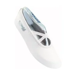 Dame/Børn Dansebutikken Gymnastiksko Voksne|Gymnastiksko Børn-Anniel hvid kryds gymnastiksko skind