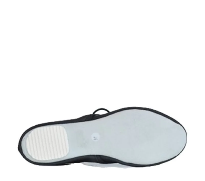 Dansebutikken Gymnastiksko Voksne-Anniel sort snøre gymnastiksko skind med hæl