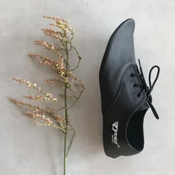 Dansebutikken Gymnastiksko Voksne-Anniel sort snøre gymnastiksko skind