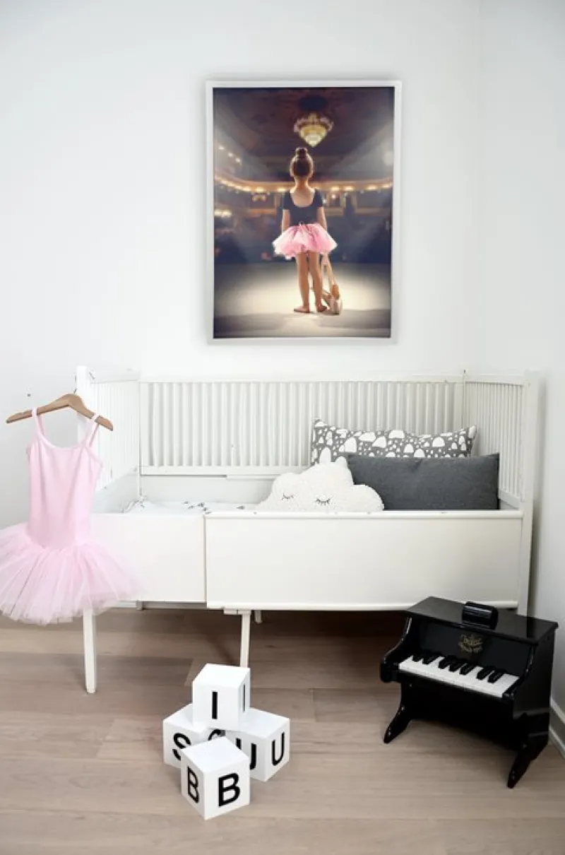 Dansebutikken Andet Til Ballet-Balletplakat med ballerina på scene