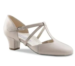 Dame Dansebutikken Tangosko Damer|Social Dansesko-Beige skind Naia dame dansesko Werner Kern