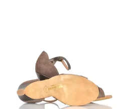 Dame Dansebutikken Brudesko|Salsasko Damer-Beige/brun ruskinds dansesko 6 cm hæl Rummos