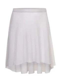 Dame Dansebutikken Skørter Til Skøjteløb|Ballet Underdele Damer-Beigefarvet pull on mesh skørt fra Mara Dancewear