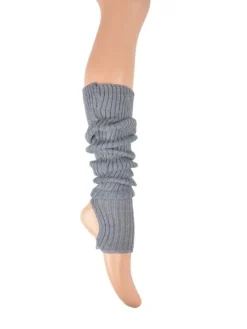 Dansebutikken Benvarmere Til Yoga|Benvarmere Til Ballet-Benvarmere ribstrik grå 65 cm Seré