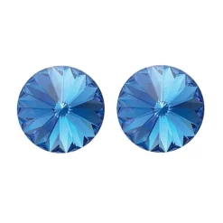 Dansebutikken Smykker Til Dans-Blå ørestikker 14 mm rhinsten