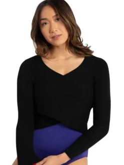 Dame Dansebutikken Ballet Strik Damer-Blød sort strik fra Capezio