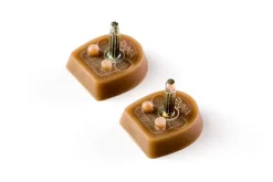 Dansebutikken Dansesko Tilbehør-Brune hæl tips til Anna Kern Dansesko med 6 cm hæl