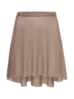 Dame Dansebutikken Skørter Til Skøjteløb|Ballet Underdele Damer-Brunt pull on mesh skørt fra Mara Dancewear