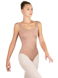 Dame Dansebutikken Balletdragter Damer-Cafe au lait balletdragt m.bredde stropper Ballet Rosa