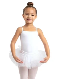 Børn Dansebutikken Balletkjole Piger-Capezio hvid dragt og tutu skørt i et