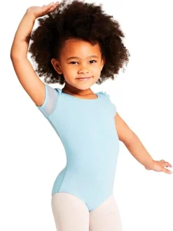 Børn Dansebutikken Dragter Piger|Balletdragter Børn-Capezio lyseblå dragt med puf ærmer til piger