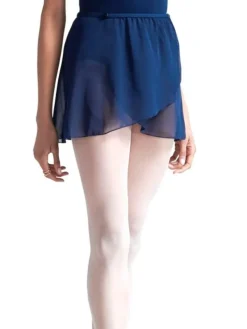 Dame Dansebutikken Underdele Damer|Ballet Underdele Damer-Capezio navy chiffon wrap skirt