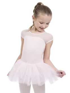 Børn Dansebutikken Balletkjole Piger-Capezio rosa dragt med påsyet tutu skørt