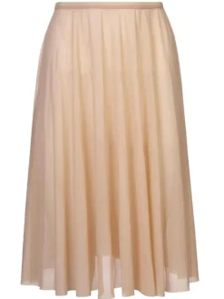 Dame Dansebutikken Skørter Til Skøjteløb|Ballet Underdele Damer-Creme farvet langt pull on mesh skørt fra Mara Dancewear