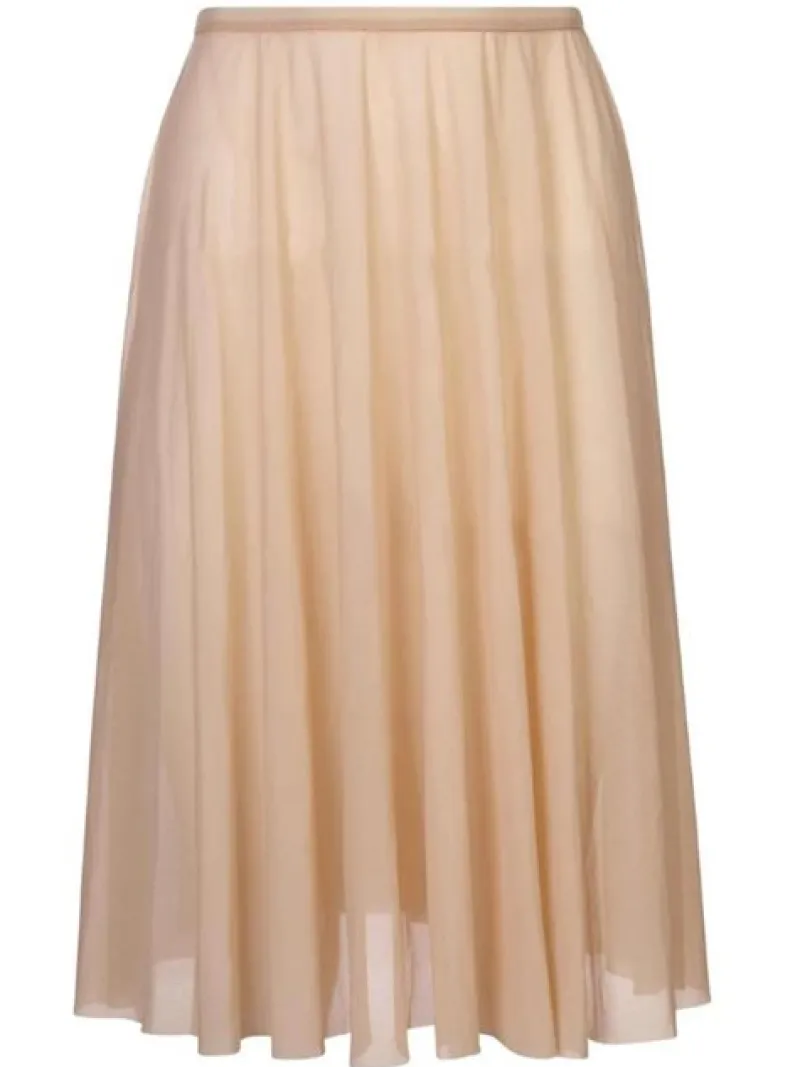 Dame Dansebutikken Skørter Til Skøjteløb|Ballet Underdele Damer-Creme farvet langt pull on mesh skørt fra Mara Dancewear