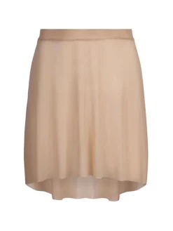 Dame Dansebutikken Skørter Til Skøjteløb|Ballet Underdele Damer-Creme farvet pull on mesh skørt fra Mara Dancewear