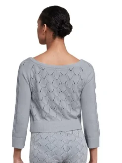 Dame Dansebutikken Dragter Damer-Cropped strik fra Bloch - grå