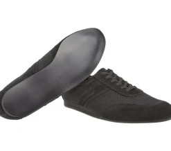 Dansebutikken Tangosko Herrer|Salsasko Herrer-Diamant sorte dansesneaker vario spin sål til herrer
