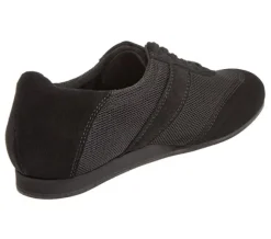 Dansebutikken Tangosko Herrer|Salsasko Herrer-Diamant sorte dansesneaker vario spin sål til herrer