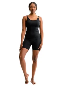 Dame Dansebutikken Heldragter Til Yoga|Heldragter Damer-Drop of Mindfulness Izzy rib kort jumpsuit i sort