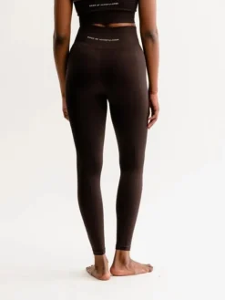 Dansebutikken Pilates Bukser/leggings|Yogabukser-Drop of mindfulness mørkbrune seamless leggings