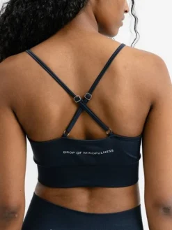 Dame Dansebutikken Yogatoppe|Overdele Damer-Drop of mindfulness seamless sports top mørkeblå