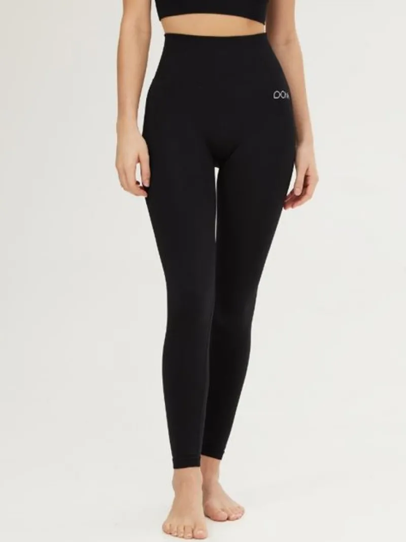 Dansebutikken Pilates Bukser/leggings|Yogabukser-Drop of mindfulness seamless leggings i sort