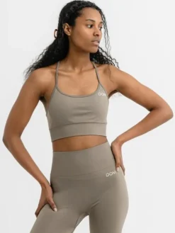 Dame Dansebutikken Yogatoppe|Overdele Damer-Drop of mindfulness seamless sports top salvie grøn