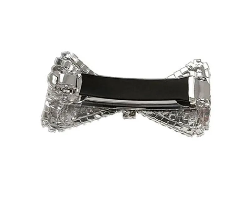 Dansebutikken Hår Accessories-Fin hårsløjfe med sølv små rhinsten