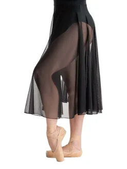 Dame Dansebutikken Ballet Underdele Damer-Flot sort langt balletskørt fra BalletRosa