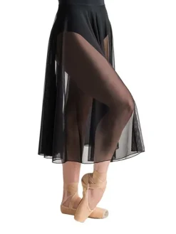 Dame Dansebutikken Ballet Underdele Damer-Flot sort langt balletskørt fra BalletRosa