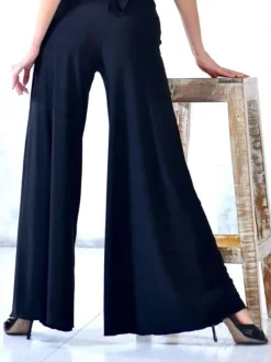 Dame Dansebutikken Danseunderdele Damer-Flotte sorte bukser med vidde - Danceeverywear