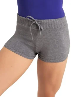 Dame Dansebutikken Ballet Strik Damer|Ballet Underdele Damer-Grå danse strik shorts fra Capezio