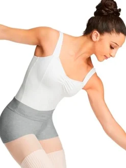 Dame Dansebutikken Ballet Strik Damer|Ballet Underdele Damer-Grå strik balletshorts til teen og damer Capezio