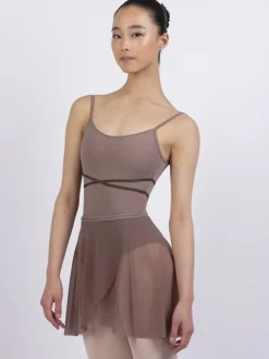 Dame Dansebutikken Balletdragter Damer-Grishko balletdragt i coffee med elastik kryds foran