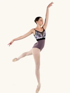 Dame Dansebutikken Dragter Til Skøjteløb|Dragter Damer-Grishko dragt i støvet lilla med blomster og mesh detaljer