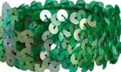 Dansebutikken Gymnastik Hårtilbehør|Hår Accessories-Grøn hårelastik med palietter