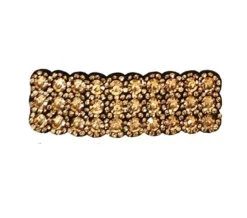 Dansebutikken Gymnastik Hårtilbehør|Hår Accessories-Guld clic-clac hårspænde med rhinsten