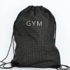 Dansebutikken Andet Til Gymnastik-Gymnastikpose sort med guldtryk - GYM