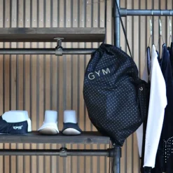 Dansebutikken Andet Til Gymnastik-Gymnastikpose sort med guldtryk - GYM