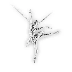 Børn Dansebutikken Andet Til Ballet|Balletting Børn-Halskæde i sølv med balletdanser vedhæng Mikelart