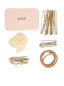 Dansebutikken Gymnastik Hårtilbehør|Hårtilbehør Til Ballet-Hårkit blond metalkasse fra BLOCH