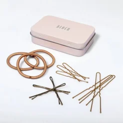 Dansebutikken Gymnastik Hårtilbehør|Hårtilbehør Til Ballet-Hårkit blond metalkasse fra BLOCH